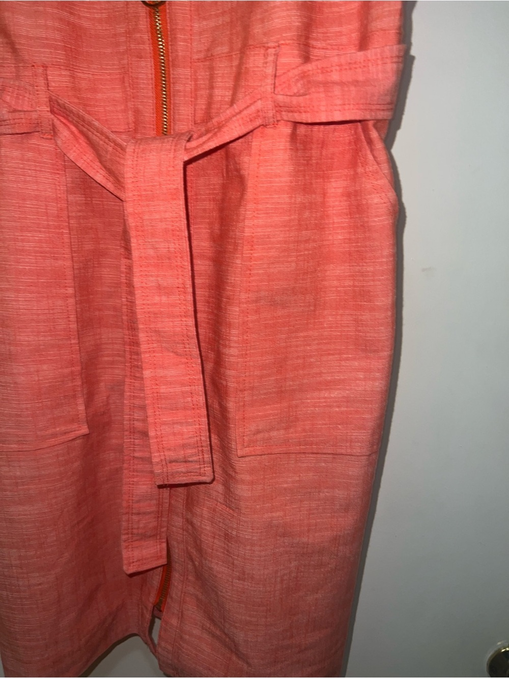 Sharagano Coral Belted Dress